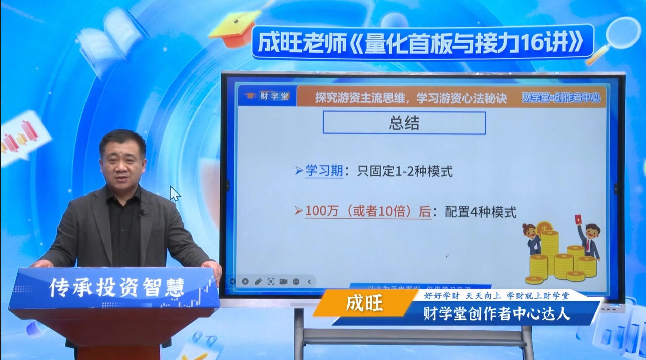 成旺《量化首板与接力》 系统课 指标资料 小班课