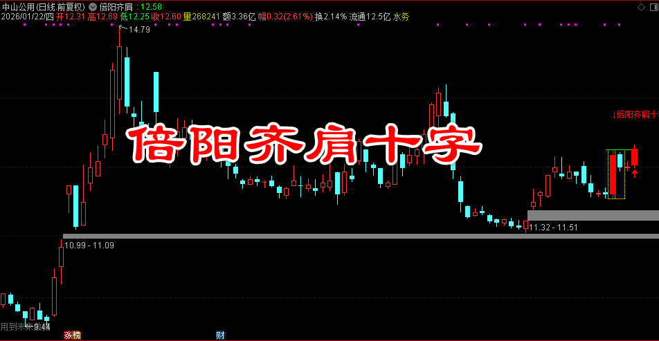 通达信【倍阳齐肩十字】战法主图及选股指标，股市预警，胜率高达100%！无未来可回测，妖股连连不断