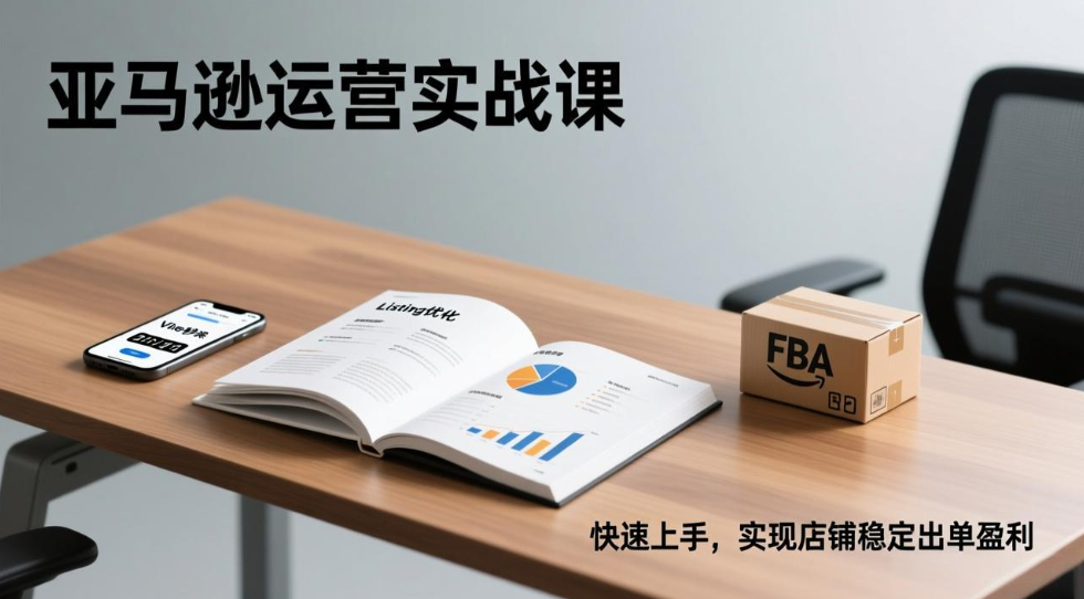 亚马逊运营实战课，Listing优化、Vine秒杀、FBA发货，快速上手，实现店铺稳定出单盈利