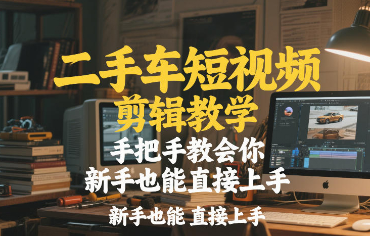 二手车短视频剪辑教学，手把手教会你，新手也能直接上手