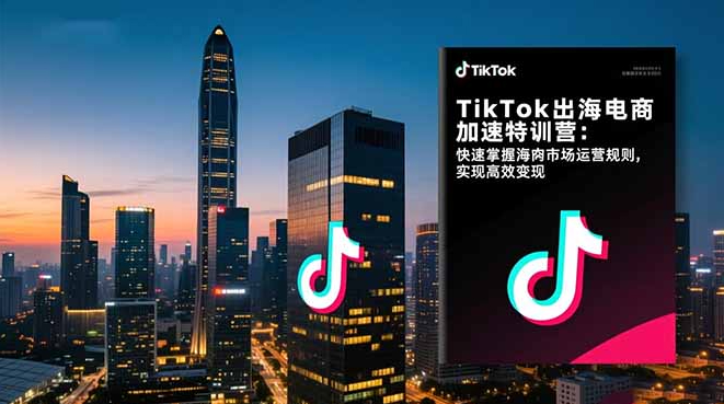 TikTok出海电商加速特训营-更新：快速掌握海外市场运营规则，实现高效变现