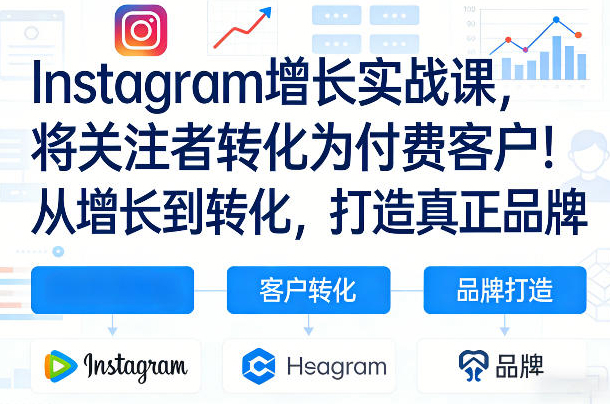 Instagram增长实战课，将关注者转化为付费客户！从增长到转化，打造真正品牌（双语字幕）