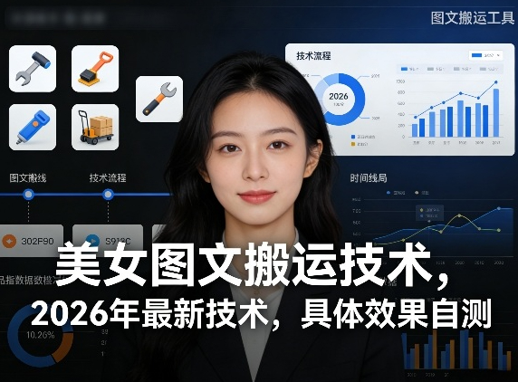 美女图文搬运技术，2026年最新技术，具体效果自测