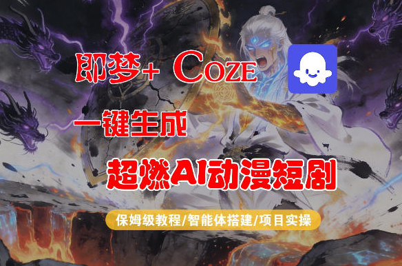 【Coze工作流搭建实操教程】即梦+Coze一键生成AI动漫短剧，全流程保姆级教学