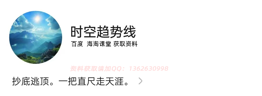 【百年一人】百年一人之绝对实战时空趋势线视频2024.12-2025.12