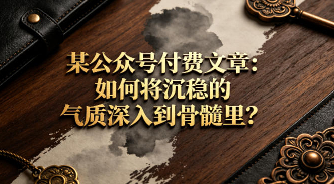某公众号付费文章：如何将沉稳的气质深入到骨髓里？