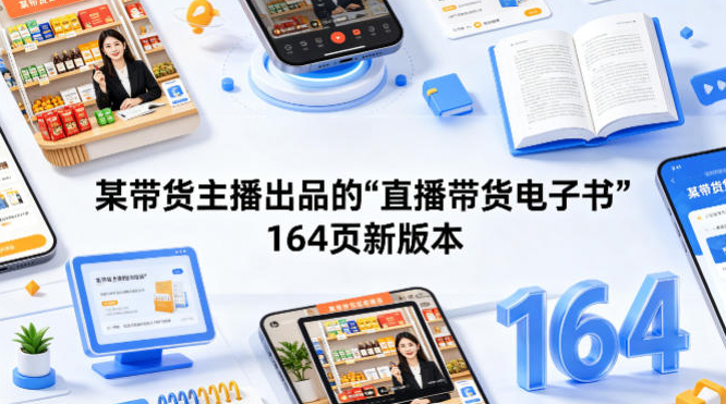某带货主播出品的《直播带货电子书》164页新版本