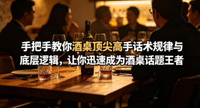 付费文章：手把手教你酒桌顶尖高手话术规律与底层逻辑，让你迅速成为酒桌话题王者(二十年全网独家经验分享)