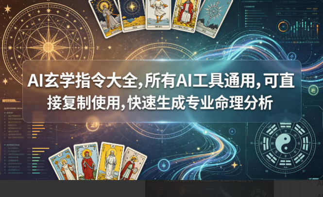 AI玄学指令大全，所有AI工具通用，可直接复制使用，快速生成专业命理分析