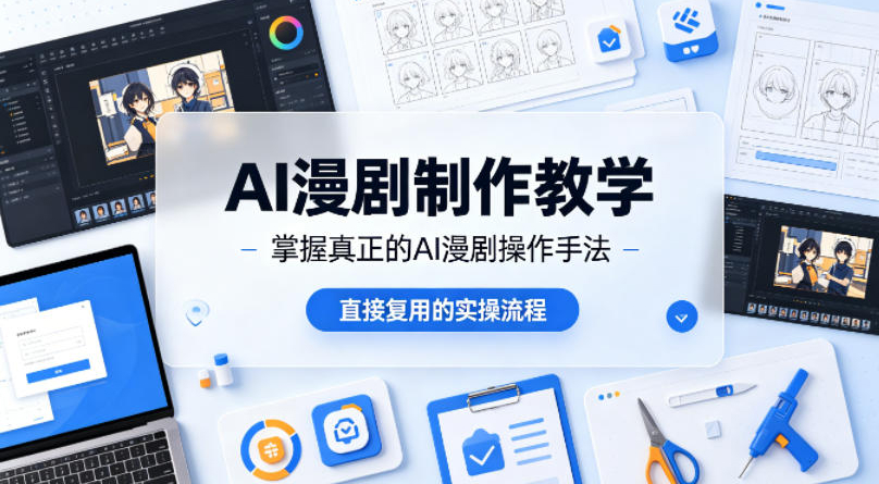 AI漫剧制作教学，带你掌握真正的AI漫剧操作手法，直接复用的实操流程