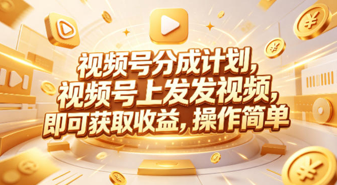 视频号分成计划，599元众筹的Red团队课程，视频号上发发视频，即可获取收益，操作简单