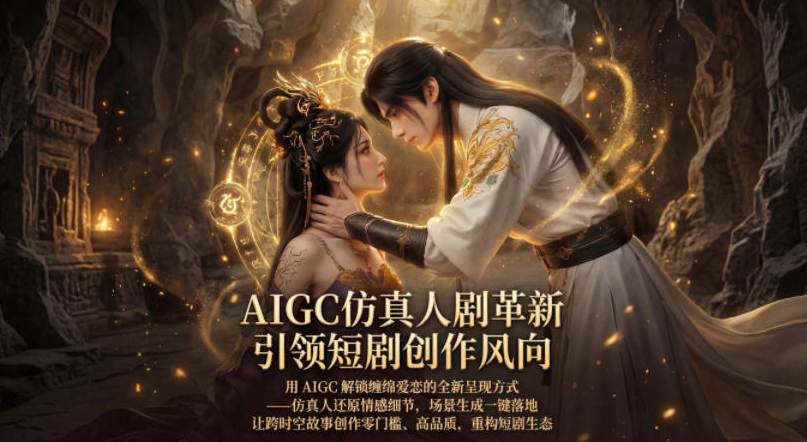 AIGC仿真人《合欢宗》短剧教学，用AIGC解锁缠绵爱恋的全新呈现方式，让跨时空故事创作零门槛、高品质，重构短剧生态
