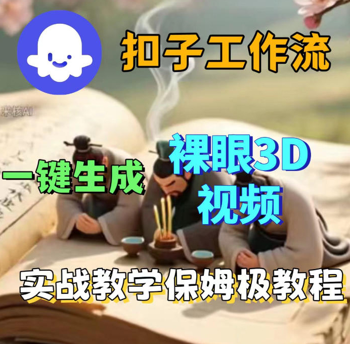Coze扣子智能体工作流一键生成3D裸眼视频，保姆级搭建教学
