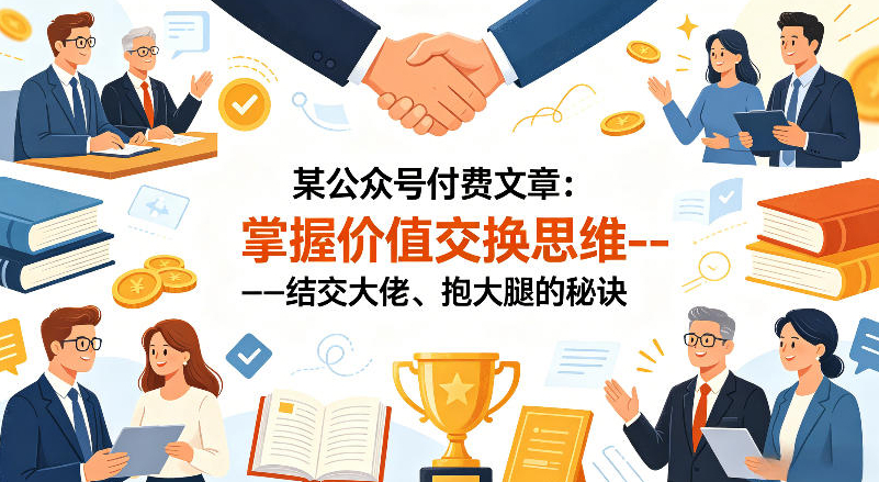 掌握价值交换思维—-结交大佬、抱大腿的秘诀