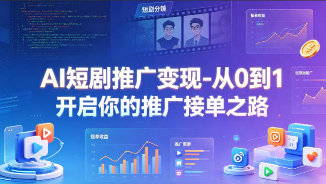 AI短剧推广变现-从0到1开启你的推广接单之路