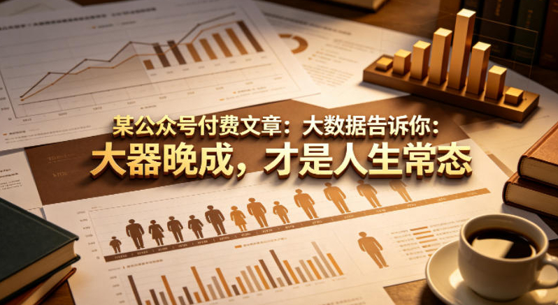 某公众号付费文章：大数据告诉你：大器晚成，才是人生常态
