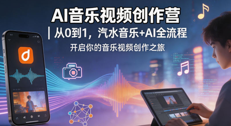 AI音乐视频创作营｜从0到1，汽水音乐+AI全流程，开启你的音乐视频创作之旅