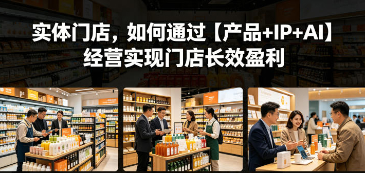 实体门店,如何通过【产品+IP+AI】经营实现门店长效盈利