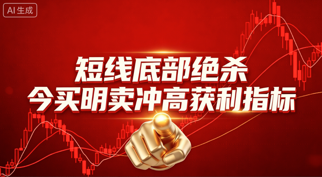 【短线底部绝杀】超短盈利指标电脑手机均可使用，无未来函数