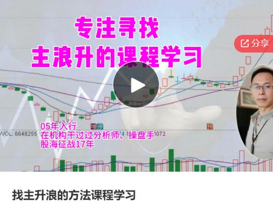 龙俊找主升浪的方法课程学习