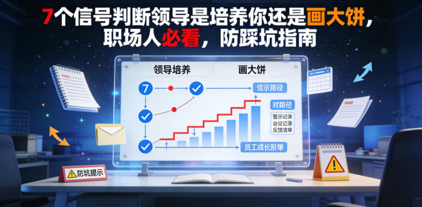 付费文章：7个信号判断领导是培养你还是画大饼，职场人必看，防踩坑指南