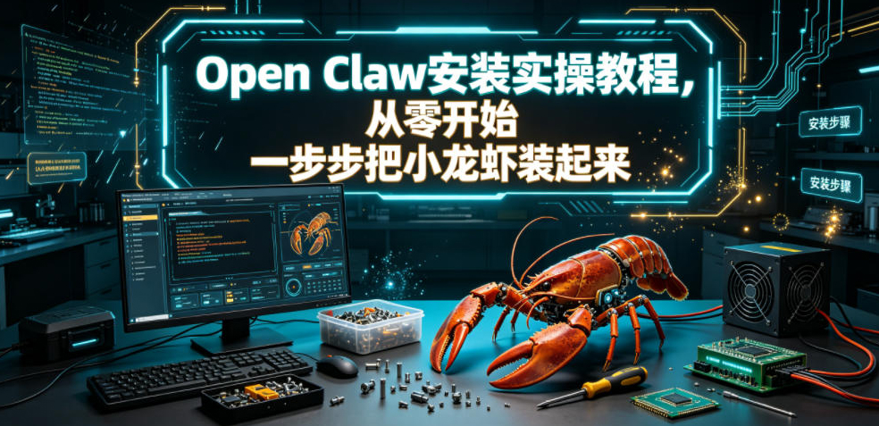 Open Claw安装实操教程，从零开始一步步一步步把小龙虾装起来