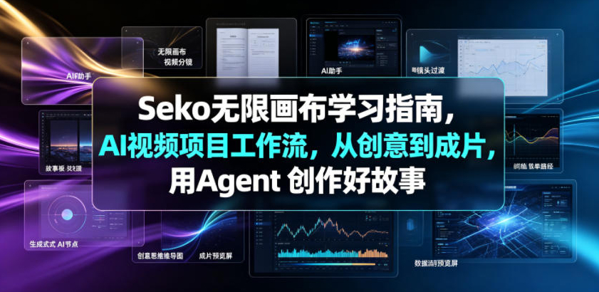 Seko无限画布学习指南,AI视频项目工作流,从创意到成片,用Agent 创作好故事
