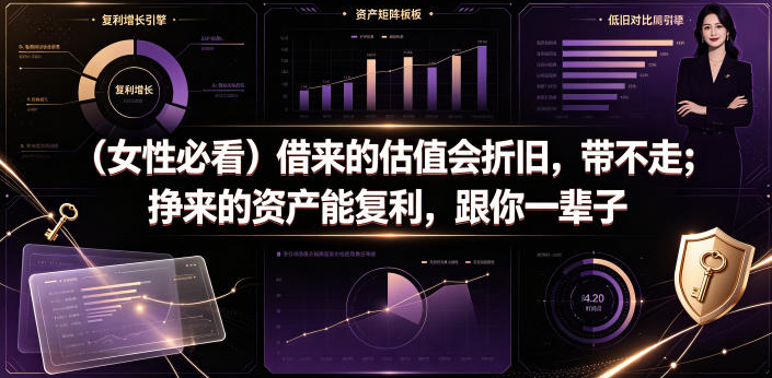 付费文章：（女性必看）借来的估值会折旧，带不走；挣来的资产能复利，跟你一辈子