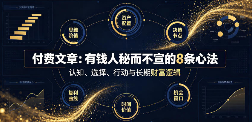 付费文章：有钱人秘而不宣的8条心法