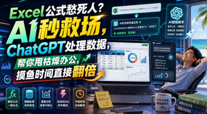 Excel公式愁死人？AI秒救场，ChatGPT处理数据，帮你甩枯燥办公，摸鱼时间直接翻倍【原创双语字幕】