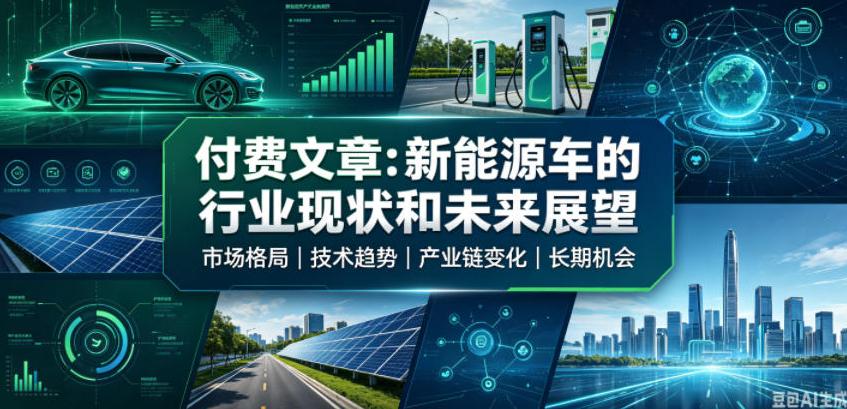 付费文章：新能原车的行业现状和未来展望