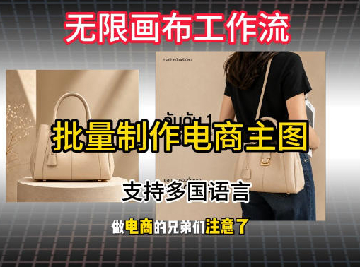 无限画布工作流搭建教程，一键电商主图批量制作，批量下载，支持多国语言