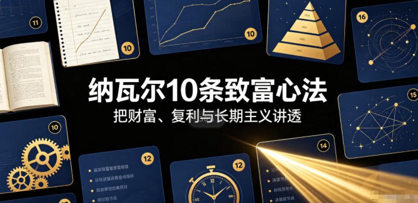 付费文章：纳瓦尔10条致富心法