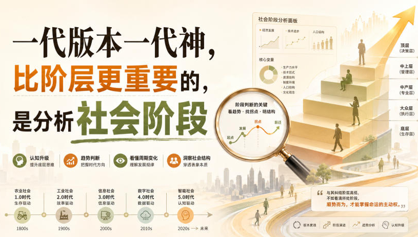 付费文章：一代版本一代神，比阶层更重要的，是分析社会阶段