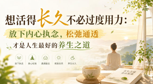 付费文章：想活得长久不必过度用力：放下内心执念，松弛通透才是人生最好的养生之道