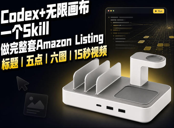 我用一个Codex Skill做完Amazon Listing：标题、五点、六图和视频全流程
