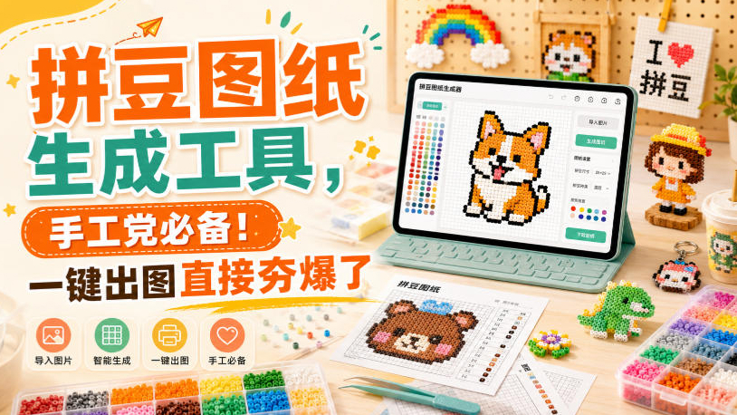 拼豆图纸生成工具，手工党必备！一键出图直接夯爆了