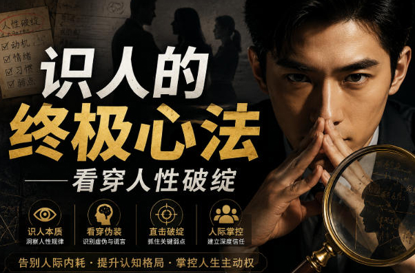 付费文章：识人的终极心法-看穿人性破绽