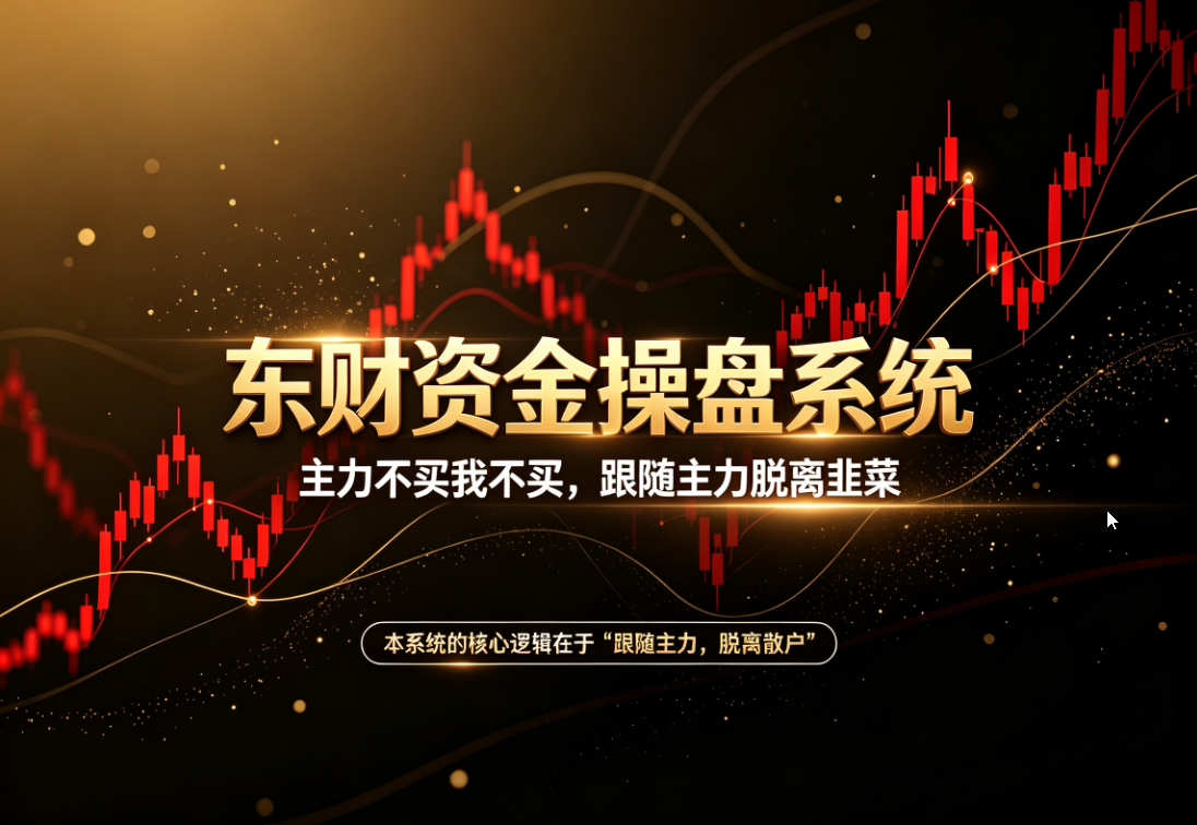 最近抖平台火热的【某财资金操盘系统】全套指标 主力不买我不买，跟随主力脱离韭菜!