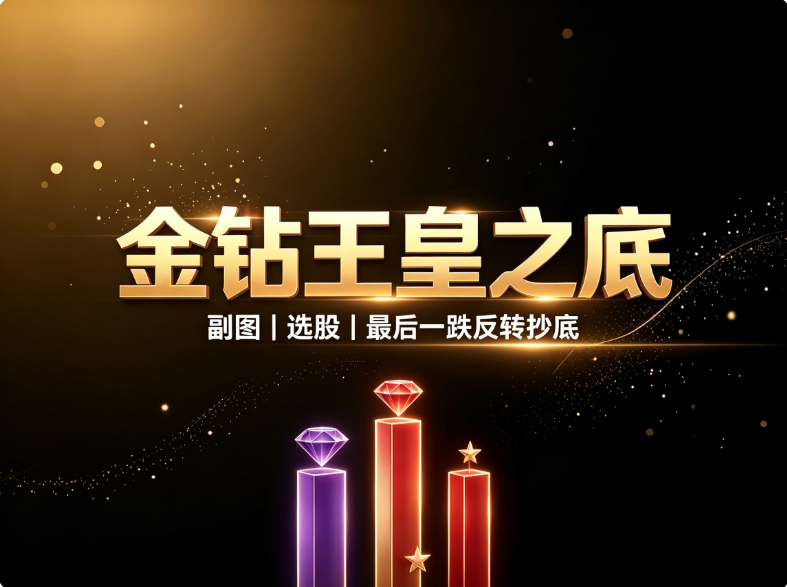 外网精华指标【金钻王皇之底】副图/选股 专注“最后一跌”后的反转区 指标源码