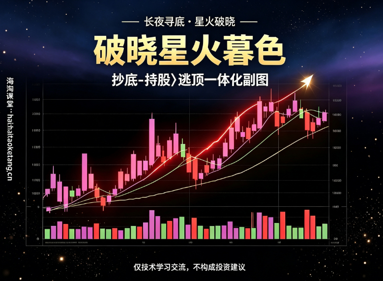通达信〖破晓星火暮色〗副图+选股指标，高阶五步量化交易闭环公式