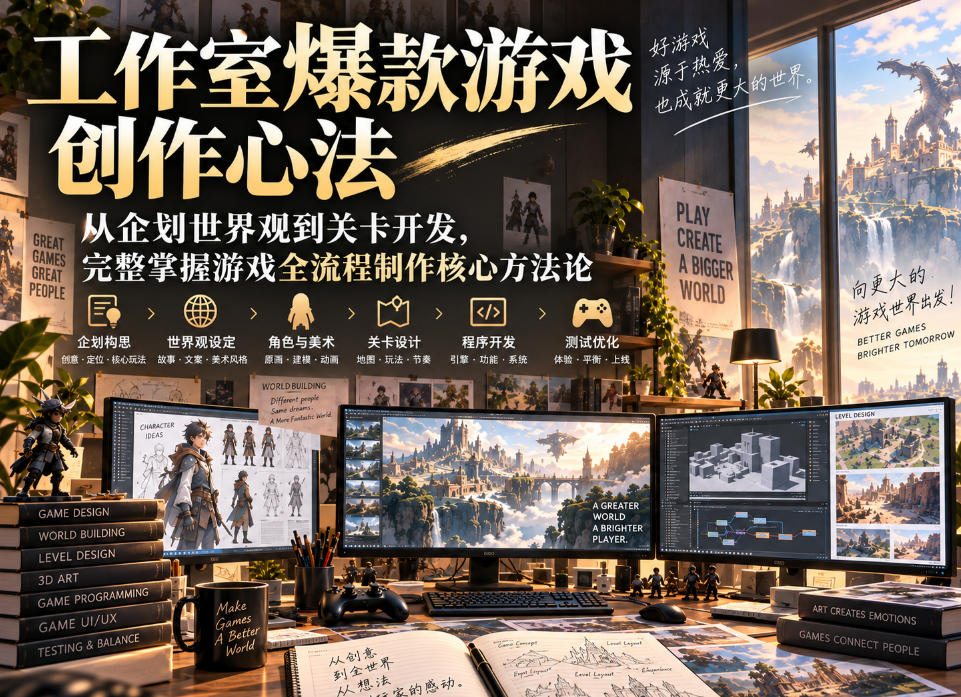 白金游戏工作室：爆款游戏 创作心法｜从企划世界观到关卡开发，完整掌握游戏全流程制作核心方法论