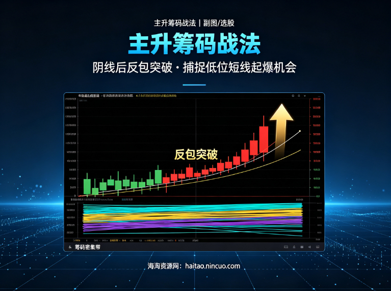 【主升筹码战法】阴线后反包突破 适合低位均线收敛后的短线起爆机会 副图 /选股