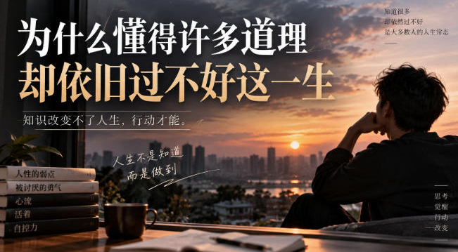 某社群精选文：为什么懂得许多道理却依旧过不好这一生？