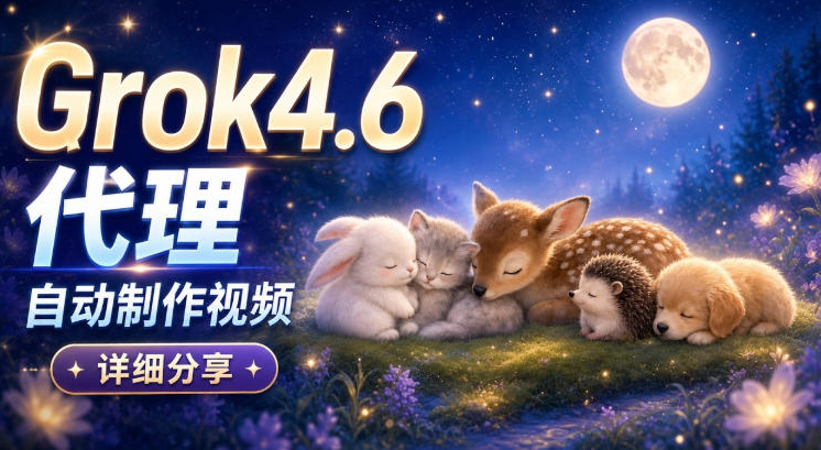 Grok 4.6代理自动制作视频！从提示词到成片全流程详细分享｜AI Agent实操分享
