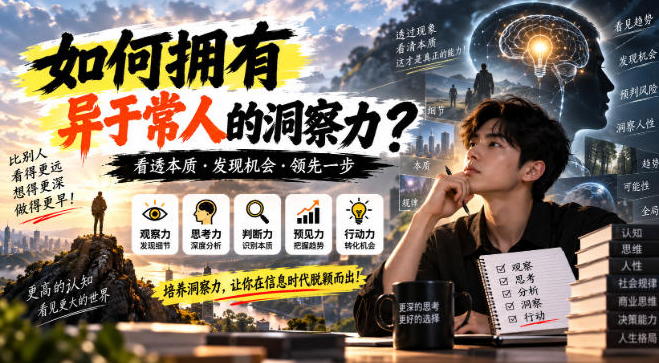 某公众号付费文章：如何拥有异于常人的洞察力？