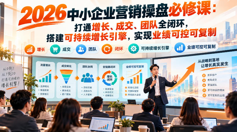 2026中小企业营销操盘必修课：打通增长、成交、团队全闭环，搭建可持续增长引擎，实现业绩可控可复制