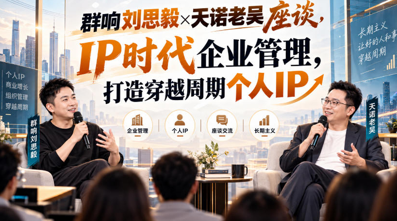 群响刘思毅×天诺老吴座谈，IP时代企业管理，打造穿越周期个人IP