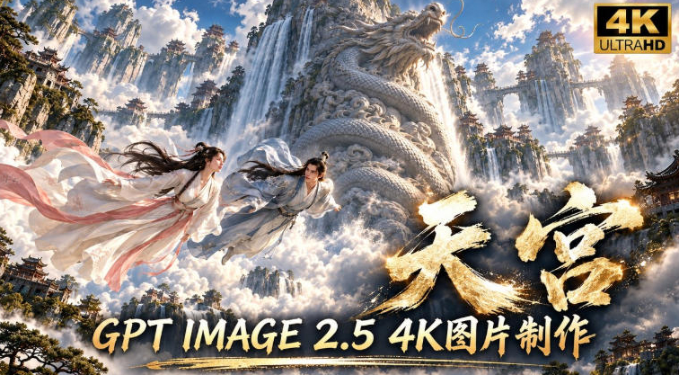 GPT Image 2.5实测！4K到底多清楚？皮肤、手指、修图与天宫场景全面测试