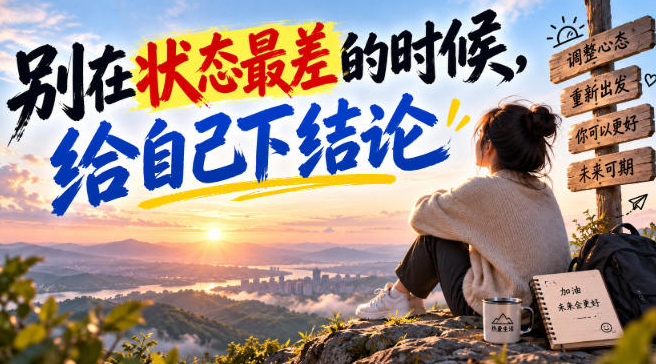 某公众号付费文章：别在状态最差的时候，给自己下结论